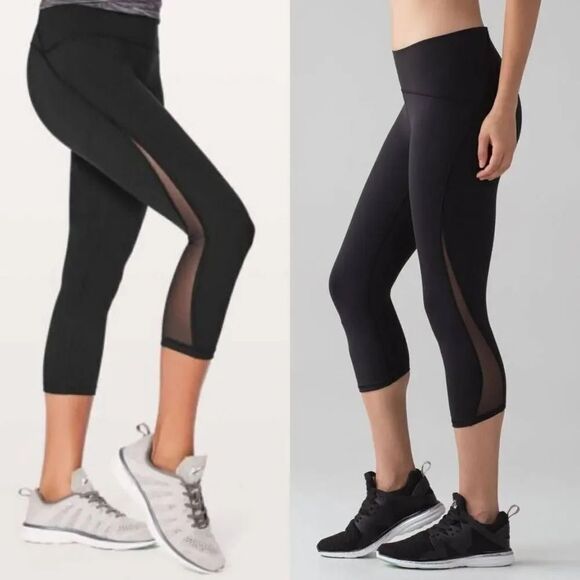 lululemon athletica Pants - Lululemon Women Train Times Crop 17" (LW6ADDS) BLACK - Size 6